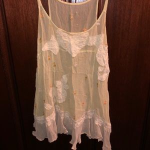 Oversized sheer tunic